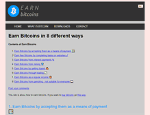 Tablet Screenshot of earn-bitcoins.com